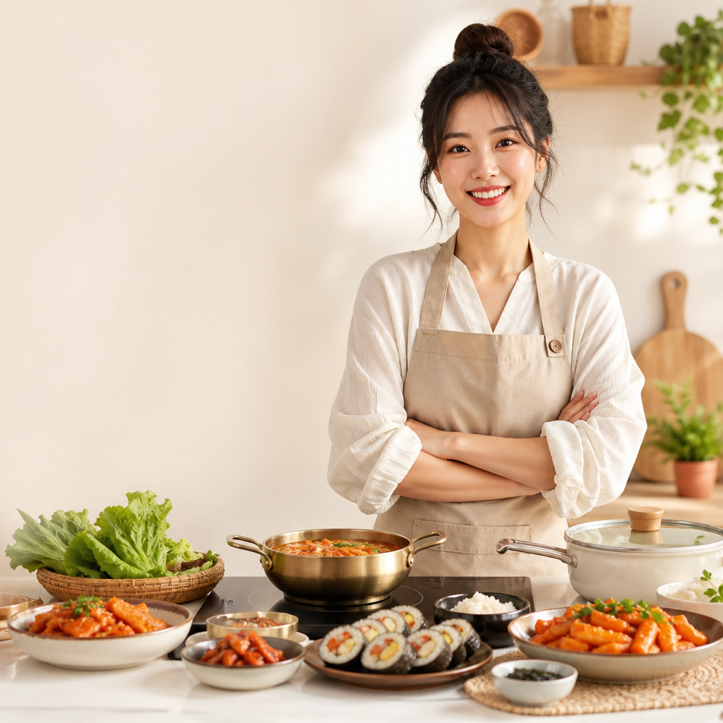 criadora do curso de culinária coreana em cozinha clara e acolhedora